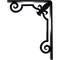 Ekena Millwork Fleur De Lis Wrought Iron Bracket, (Single center brace), Powder Coated Blac 1 1/2"W x 5 1/2"D x 8"H BKTM01X05X08SFL - alternate 8